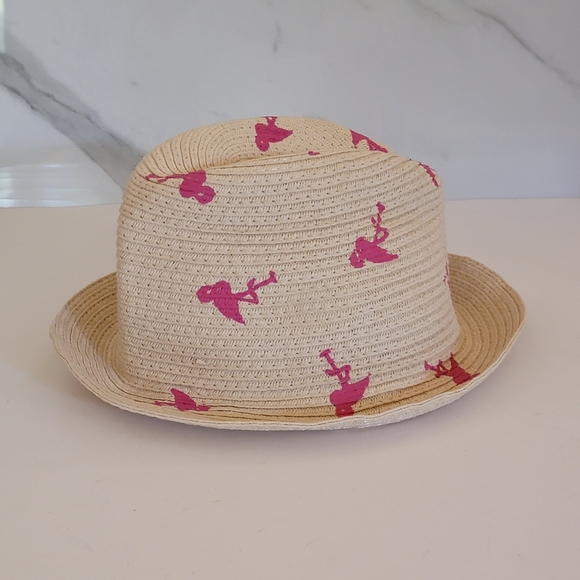 APPAMAN Straw hat with Flamingo screen printed throughout 6 mo/12 mo/18 months - Picture 3 of 9